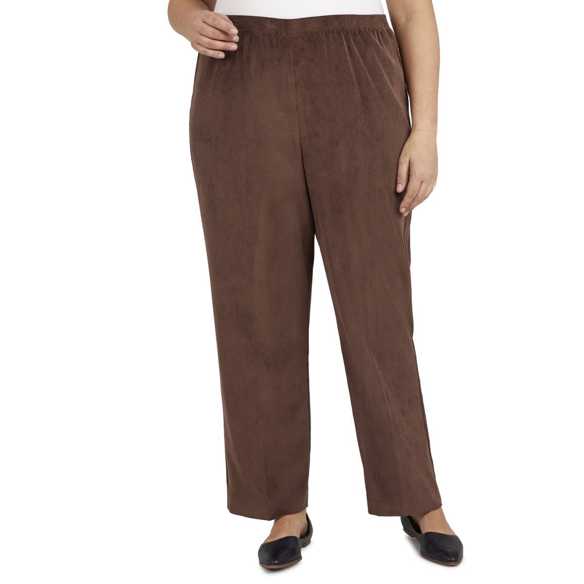 Plus Size Alfred Dunner Solid Classics Corduroy Pants - Short