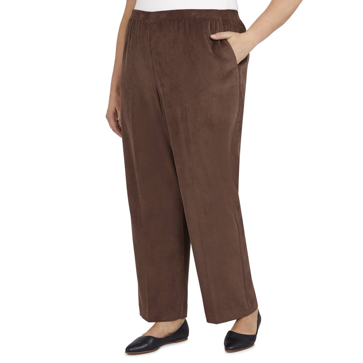 Plus Size Alfred Dunner Solid Classics Corduroy Pants - Short