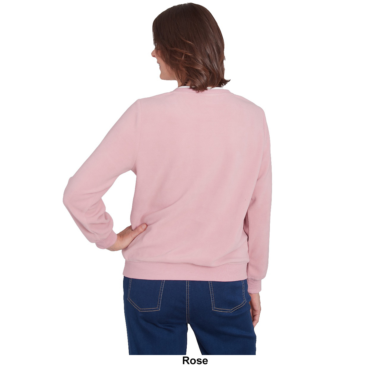 Petite Alfred Dunner Classics Embroidered Sweatshirt