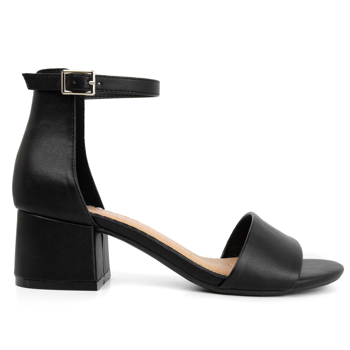 Womens Sugar Noelle Low Block Heel Dress Sandals - Black