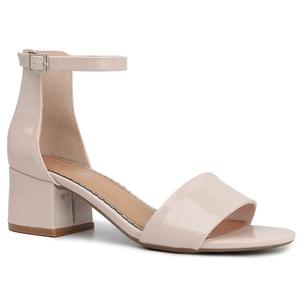Womens Sugar Noelle Low Block Heel Dress Sandals - Nude
