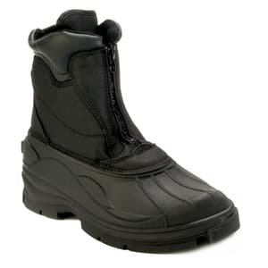 Hush Puppies Deacon Men's Extra Wide (EE) Black Leather Zip-Up Work Boots