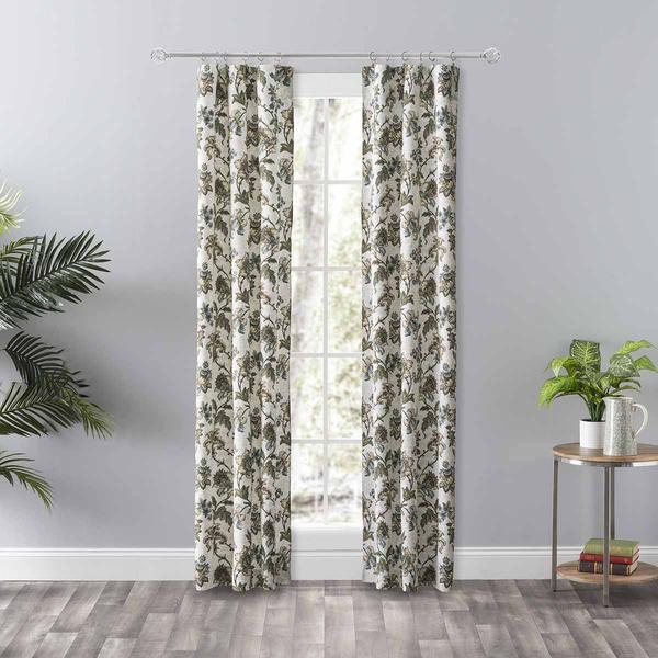 Madison Floral Rod Pocket Panel Curtain
