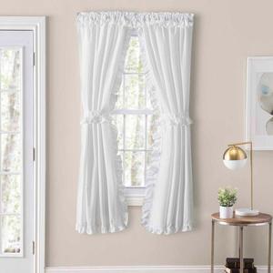 Classic Wide Ruffle Priscilla Curtain Pair