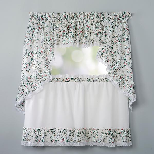 Country Floral Ruffled Insert Valance - 52x12