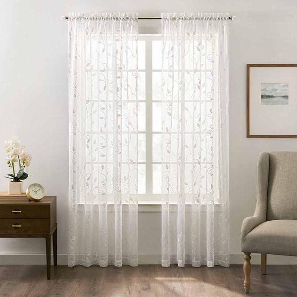 Chatham Embroidered Sheer Panel Curtain