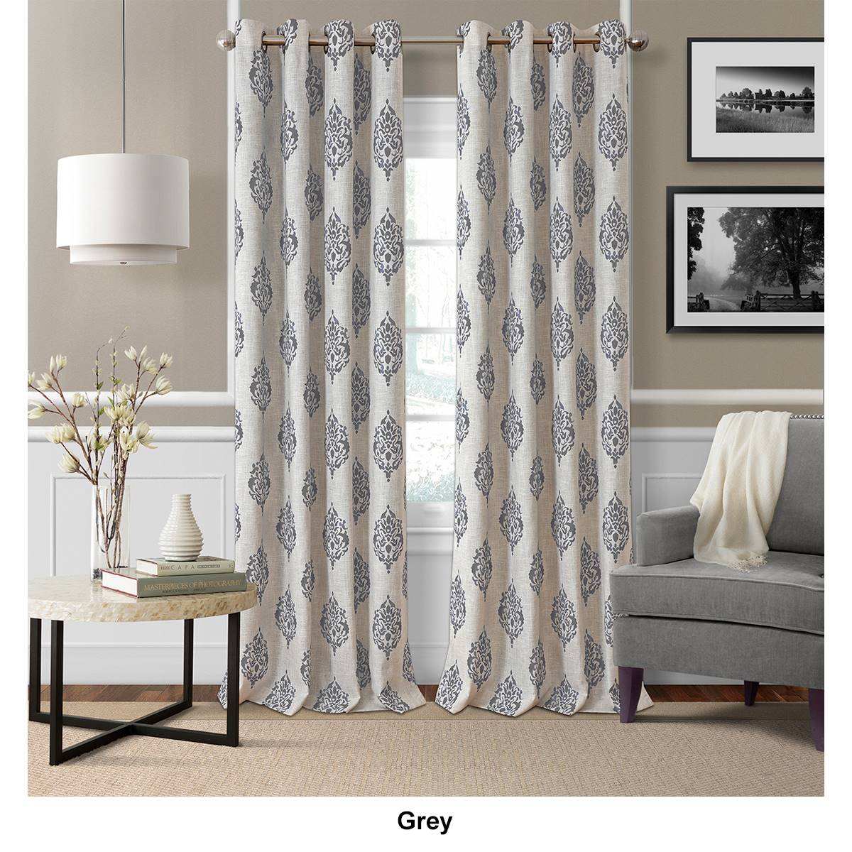 Elrene Navara Medallion Room Darkening Window Curtain