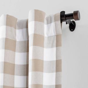 Threadmade Serena Single Curtain Rod w/ Contemporary Cap Finial alternate view