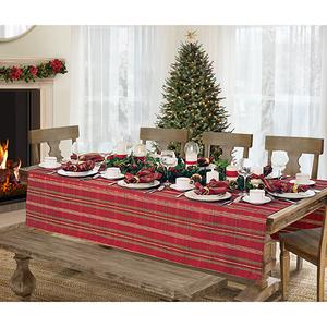 Threadmade Shimmering Plaid Tablecloth