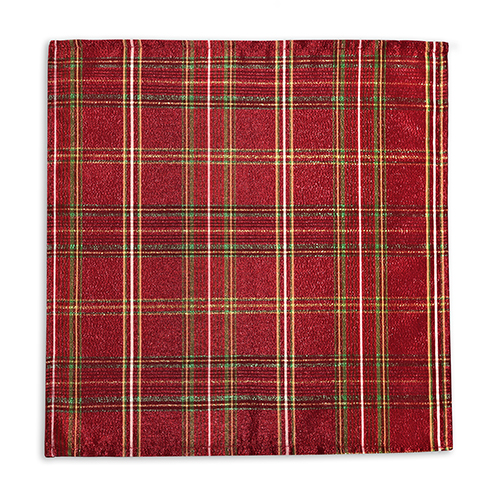 Elrene Shimmering Plaid Napkins - Set Of 4