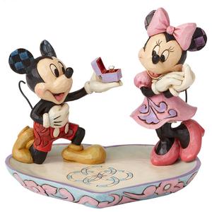 Jim Shore Disney Traditions Mickey & Minnie Ring Dish Figurine