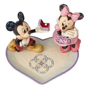Jim Shore Disney Traditions Mickey & Minnie Ring Dish Figurine alternate view
