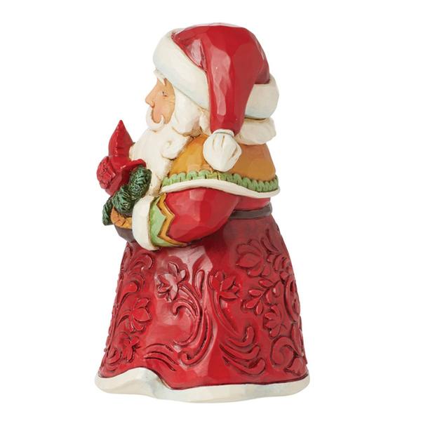 Jim Shore Heartwood Creek Mini Santa w/ Cardinal Christmas Figure alternate view