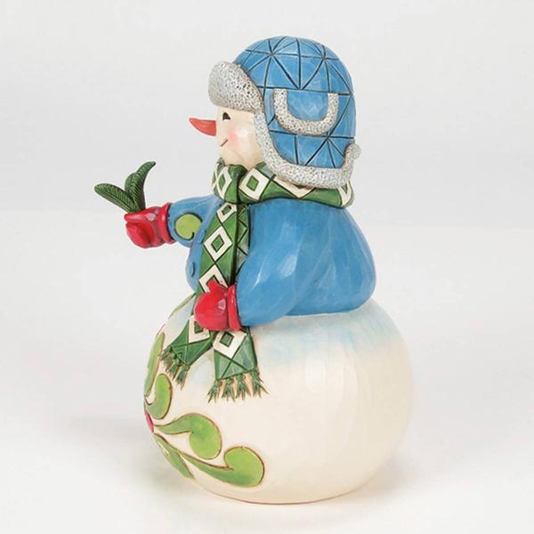 Jim Shore Snowman Evergreen Sprig Christmas Figurine alternate view