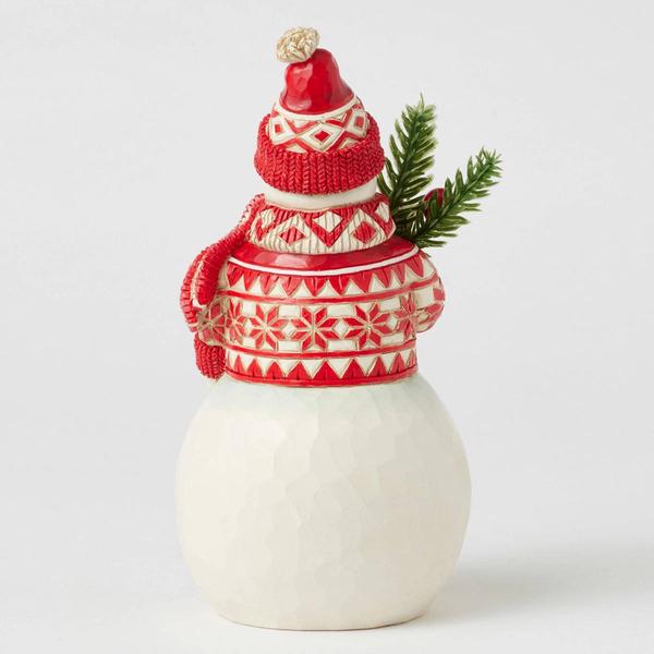 Jim Shore Nordic Noel Snowman Evergreen Christmas Figurine alternate view