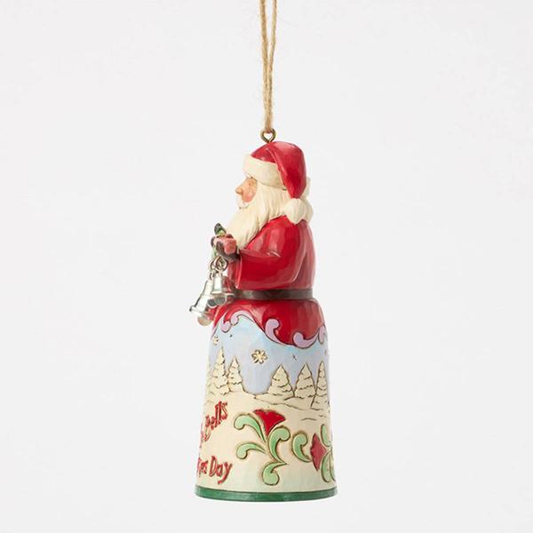 Jim Shore Santa I Heard The Bells Hanging Christmas Ornament alternate view