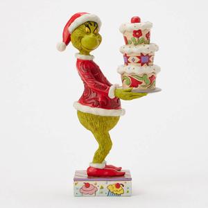 Jim Shore Grinch with Grinchy Cake Christmas Figurine alternate view