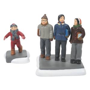 Department 56 A Christmas Story 2pc. C'mon Guys Wait Up Figurine