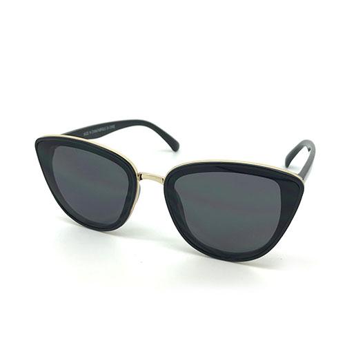 Womens Fantas Eyes Cat Eye Sunglasses w/ Metal Inlay