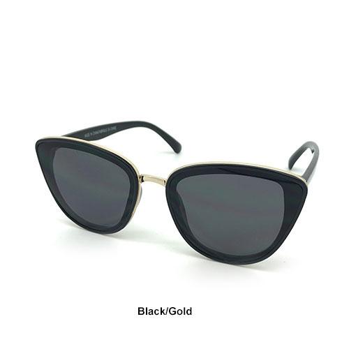 Womens Fantas Eyes Cat Eye Sunglasses w/ Metal Inlay alternate view