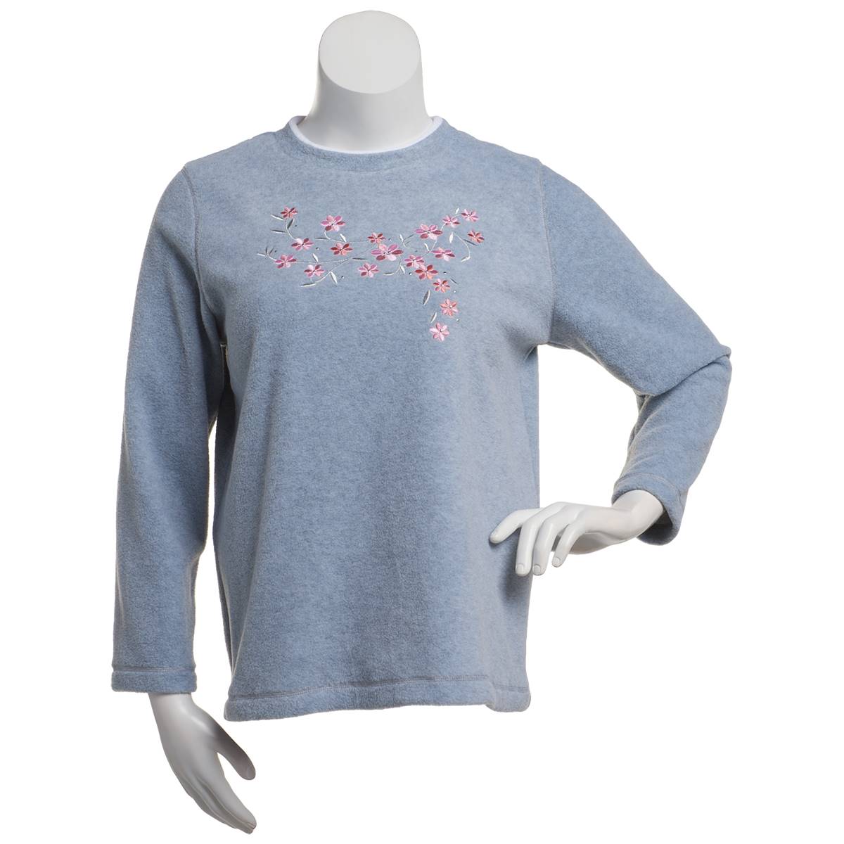 Petite Bonnie Evans Vine Floral Polar Fleece Top