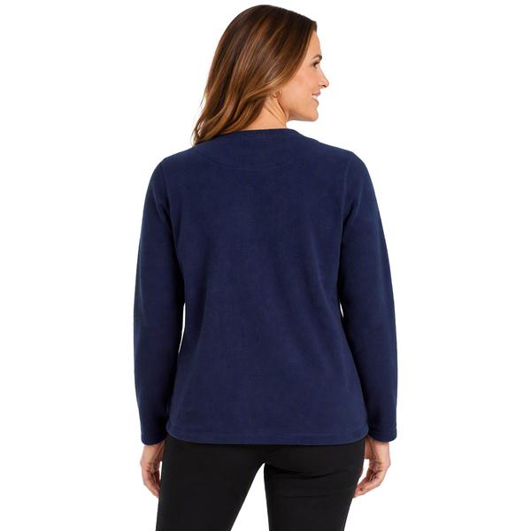 Womens Bonnie Evans Snowman & Cardinal Fleece Sweater alternate view