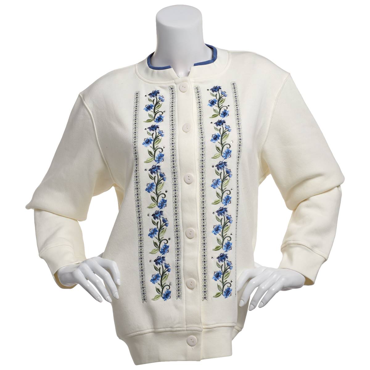 Petite Bonnie Evans Embroidered Vine Cardigan