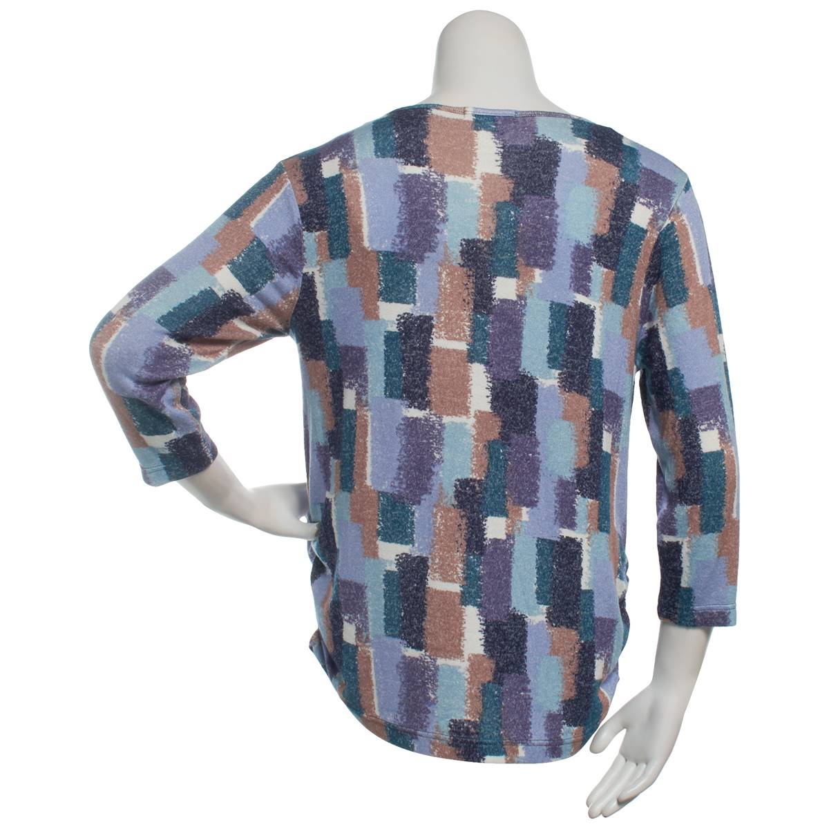 Petite Bonnie Evans 3/4 Sleeve Brushed Tile Tee