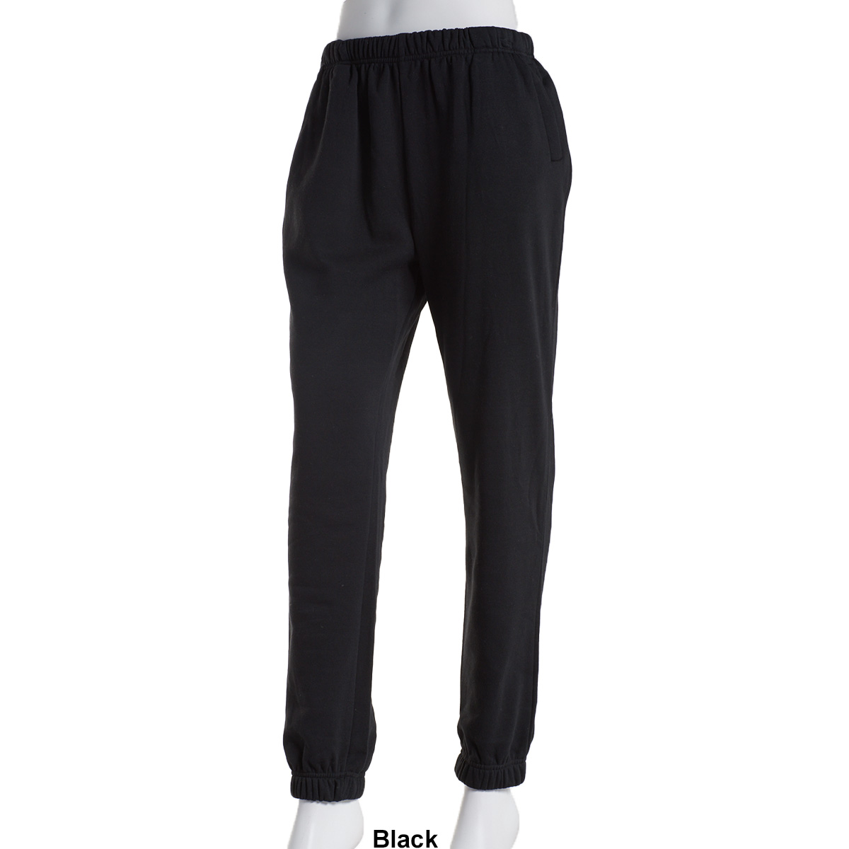 Womens Bonnie Evans Solid Pull On Fleece Pants