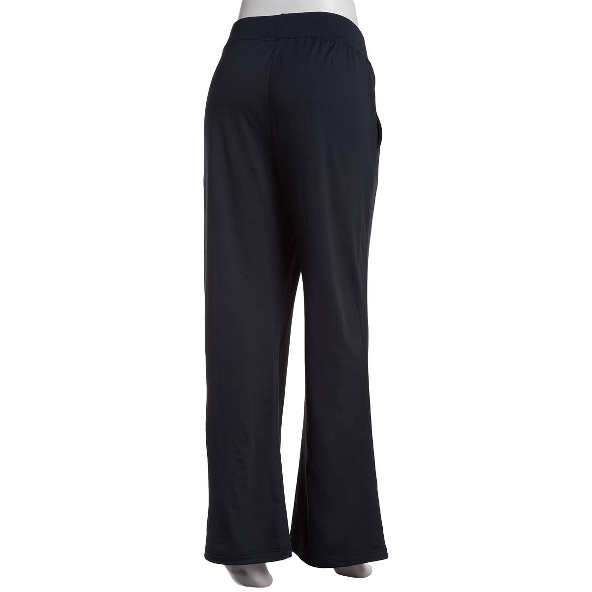 Petite Mountain Ridge Fleece Back Pull On Black Wide Leg Pants