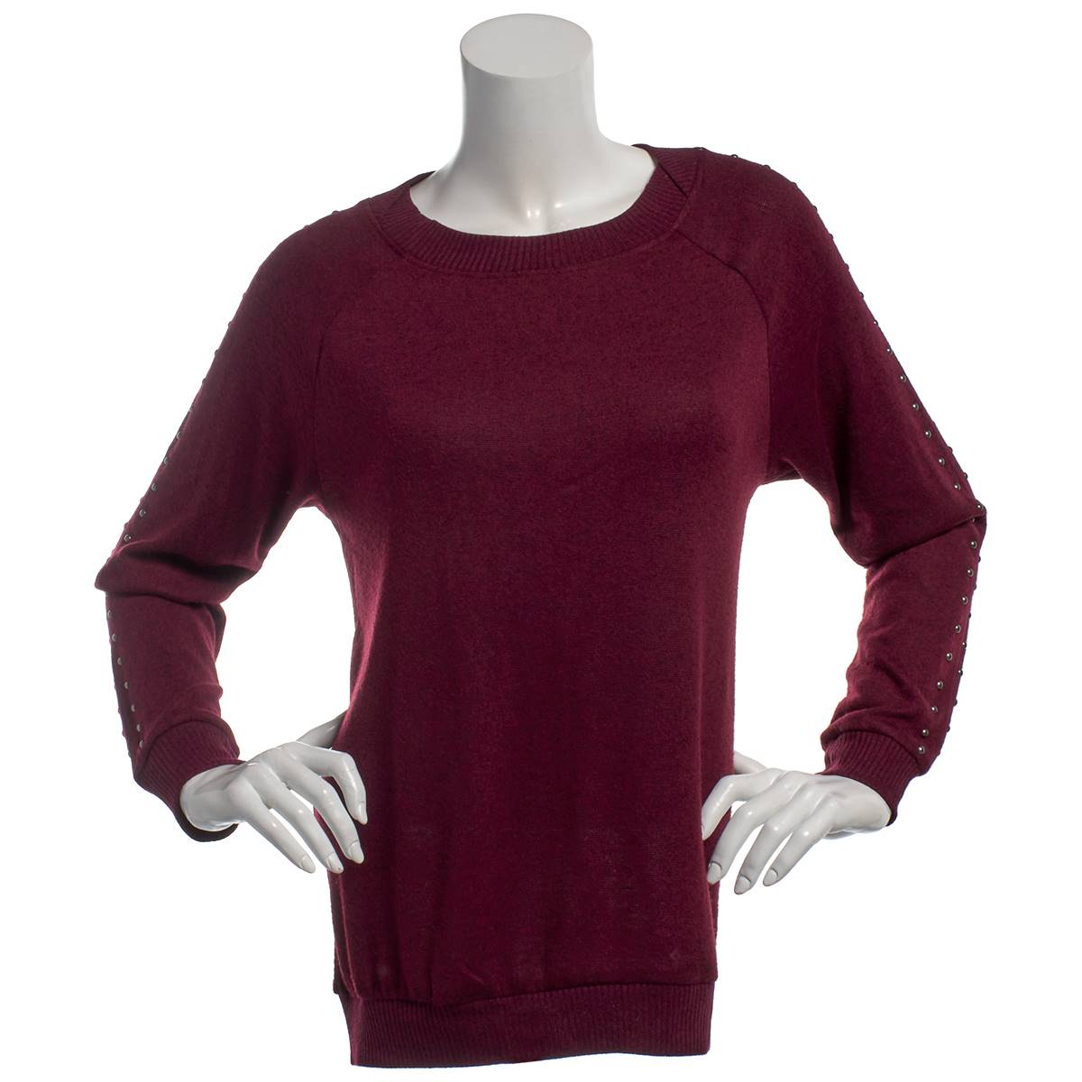 Womens Architect(R) Long Sleeve Embellished Sleeve Knit Blouse