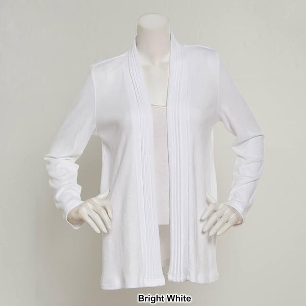 Petite Hasting & Smith Long Sleeve Pleat Front Open Cardigan alternate view