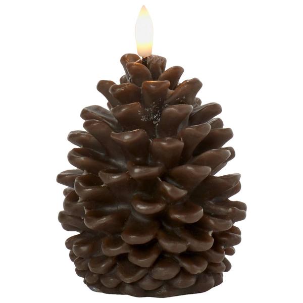 Mark Feldstein Pre-Lit LED Pinecone Wax Figurines
