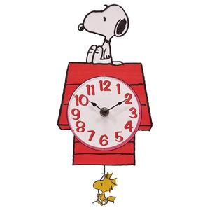 Peanuts(tm) Snoopy's Dog House w/ Woodstock Pendulum Pal Wall Clock