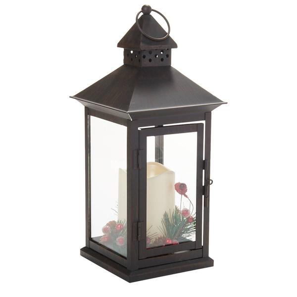 Flameless Coach LED Lantern w/ Timer & Ring