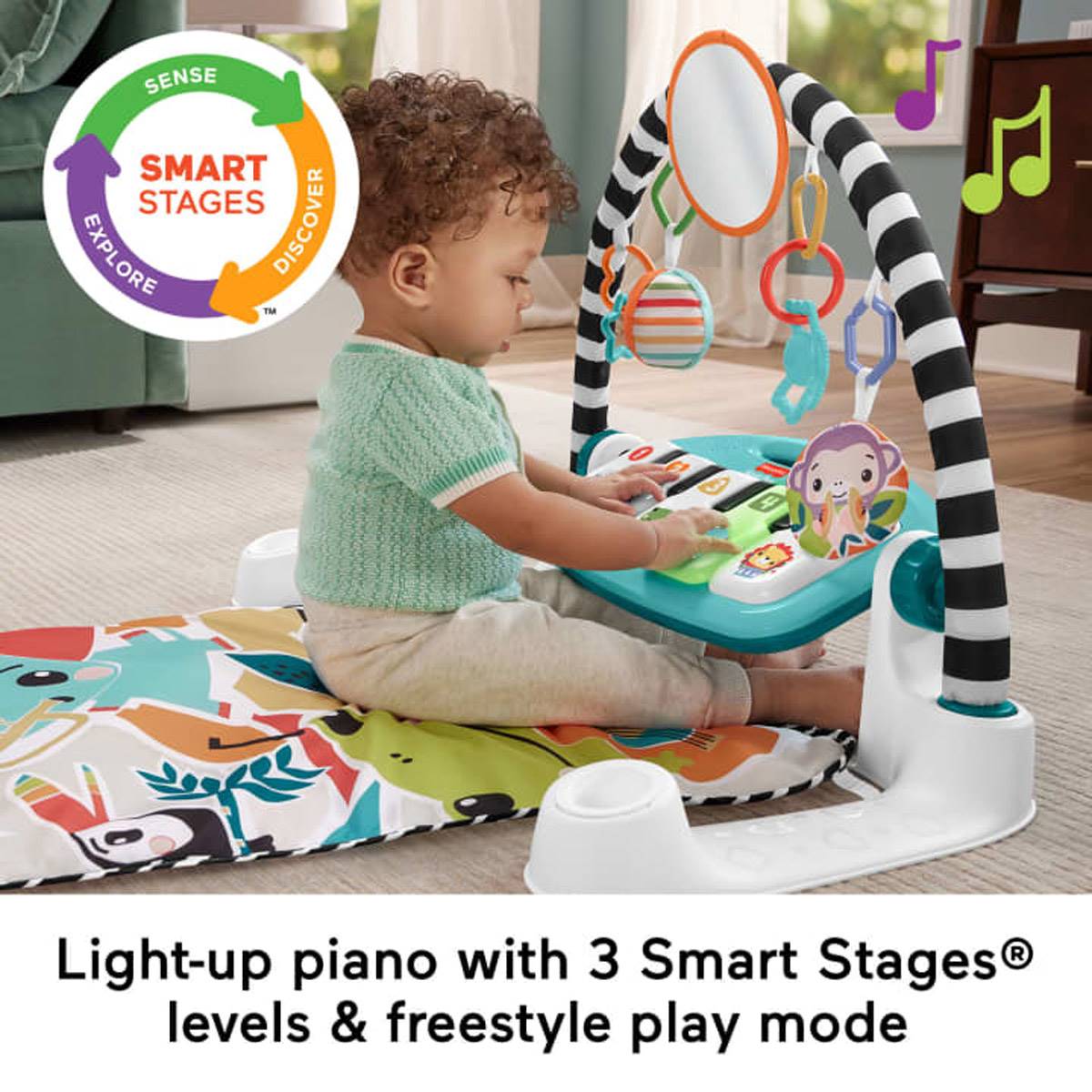 Fisher-Price(R) Glow & Grow Kick & Play Piano - Blue