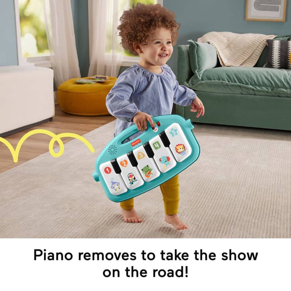 Fisher-Price(R) Glow & Grow Kick & Play Piano - Blue