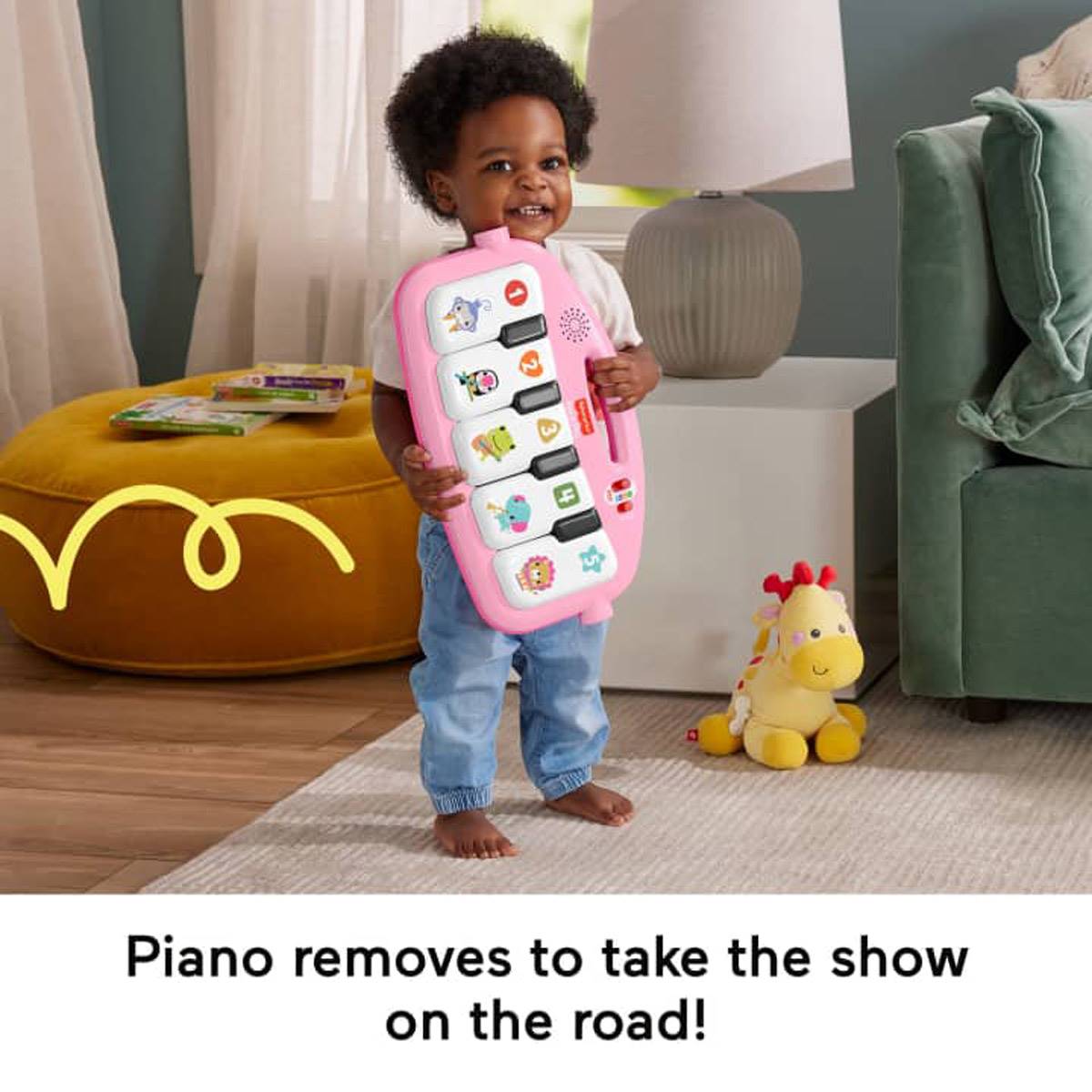 Fisher-Price(R) Glow & Grow Kick & Play Piano - Pink