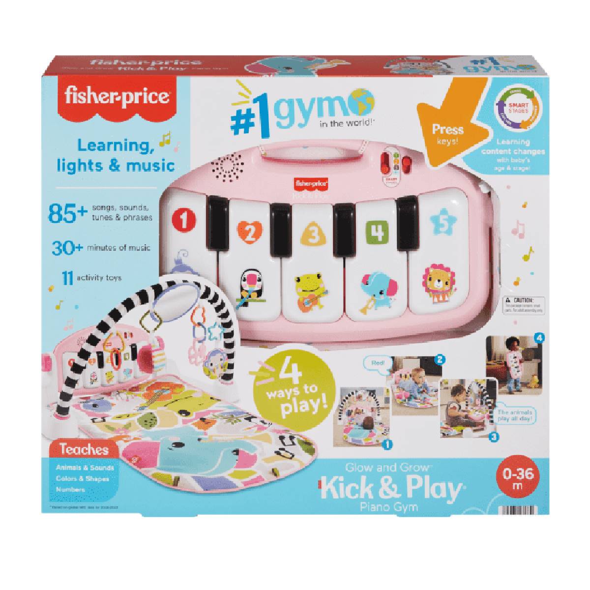 Fisher-Price(R) Glow & Grow Kick & Play Piano - Pink