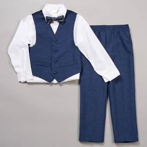 Boys (4-7) Van Heusen(R) Blue Button Down, Pants, & Vest Set