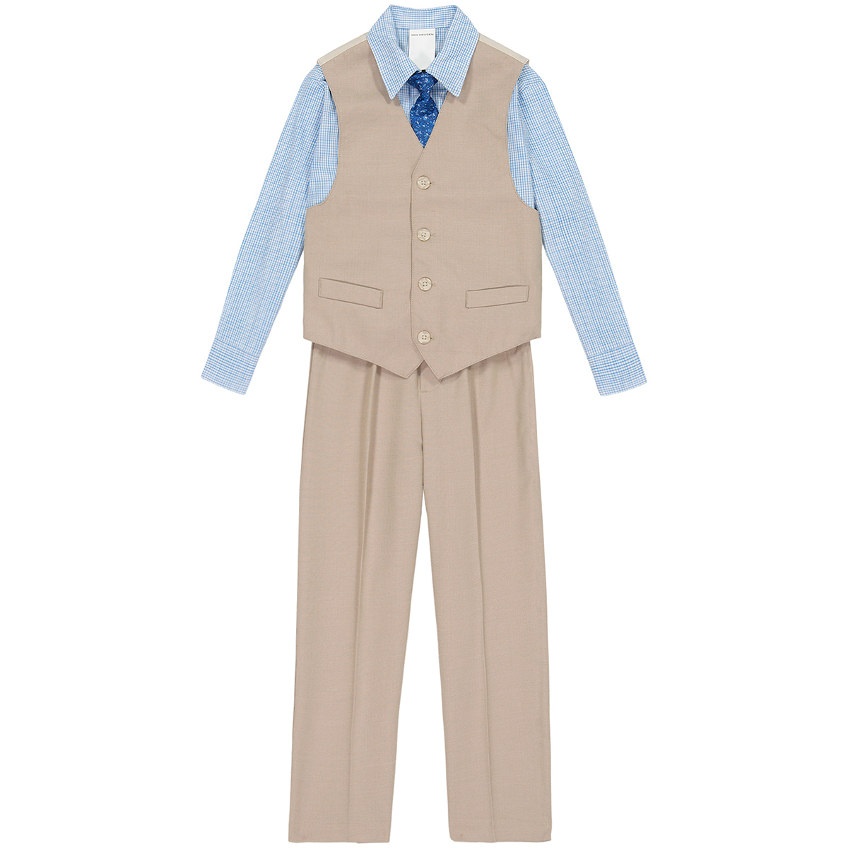 Boys (4-7) Van Heusen(R) Micro Stripe Vest Dresswear Set