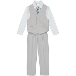 Boys (4-7) Van Heusen(R) Silver Heather Poplin Vest Dresswear Set