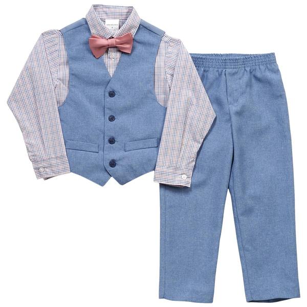 Boys (4-7) Van Heusen(R) Poplin Vest Set with Bow Tie - Blue Allure