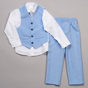 Boys (4-7) Van Heusen(R) Heather Poplin Vest Set - Medium Blue