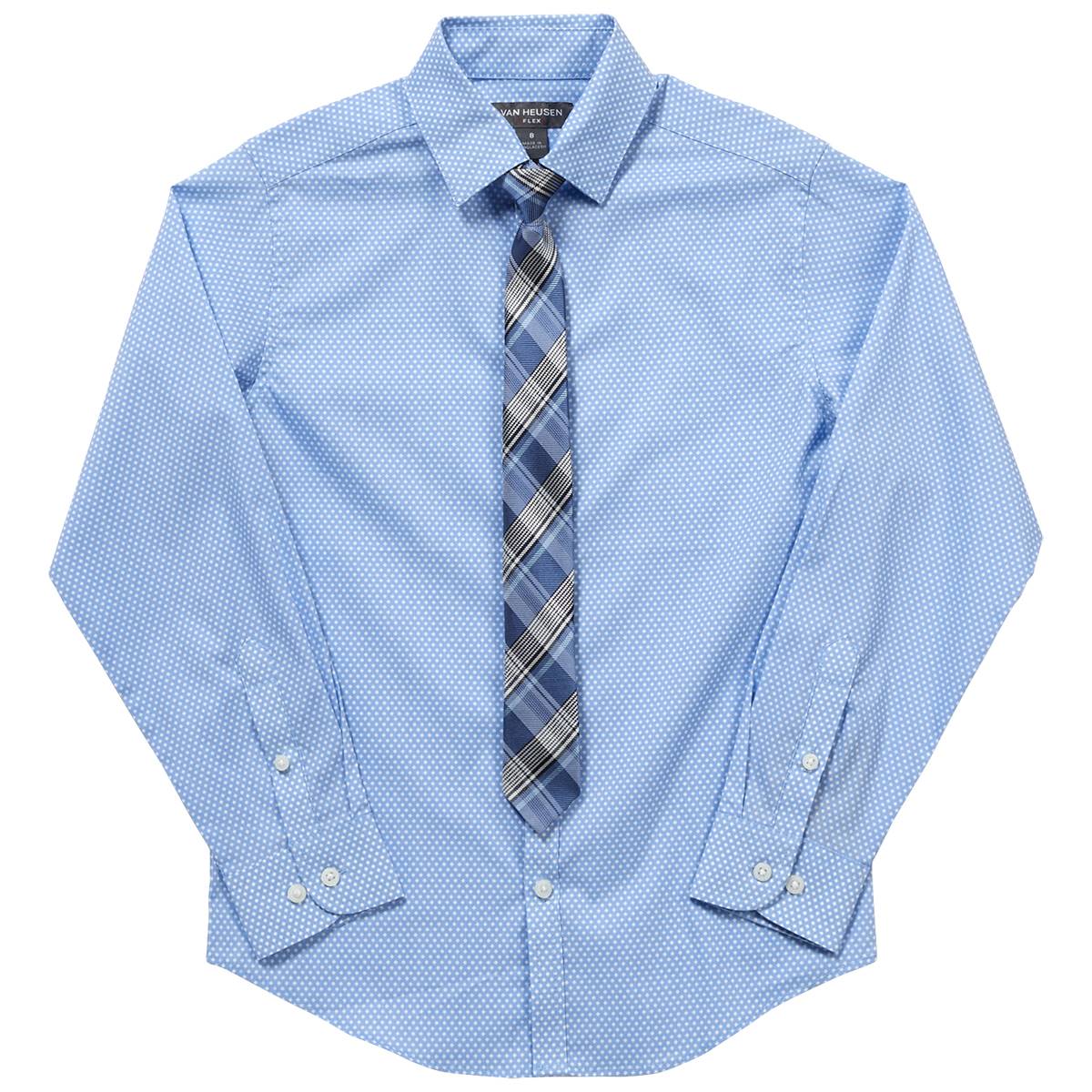 Boys (8-20) Van Heusen(R) Diamond Shirt & Tie Set - Bel Air Blue