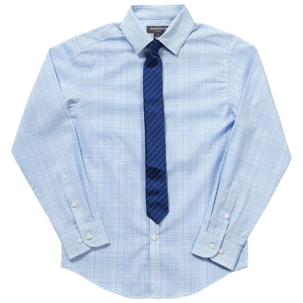 Boys (8-20) Van Heusen(R) Varigate Shirt & Tie Set - Azure