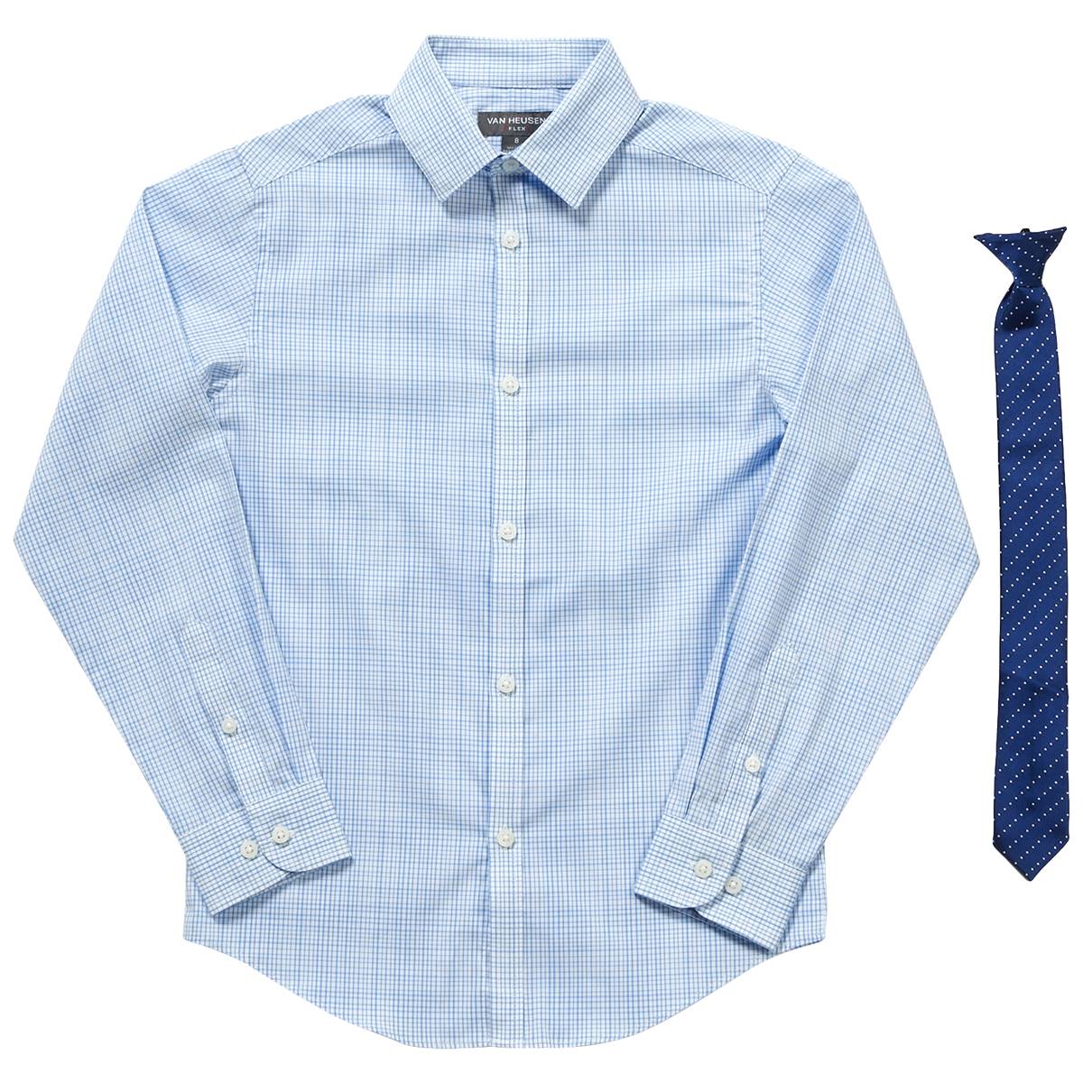 Boys (8-20) Van Heusen(R) Varigate Shirt & Tie Set - Azure