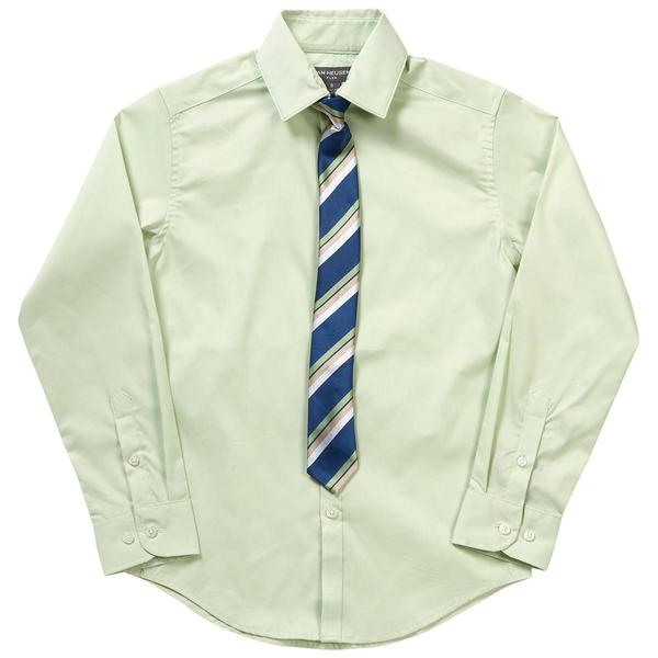 Boys (8-20) Van Heusen(R) Dress Shirt & Clip On Tie - Almost Aqua