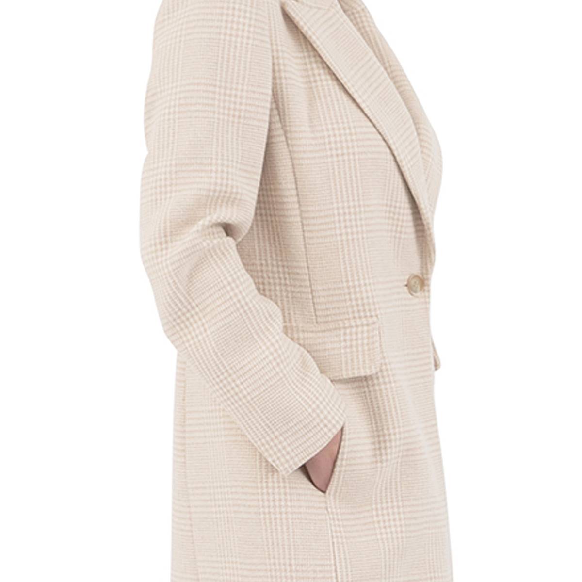 Womens Kensie Single Breasted Faux Wool Coat