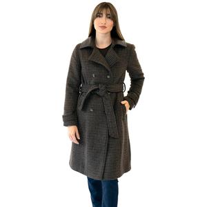 Womens Nine West Double Breasted Plaid Belted Wool Coat alternate view